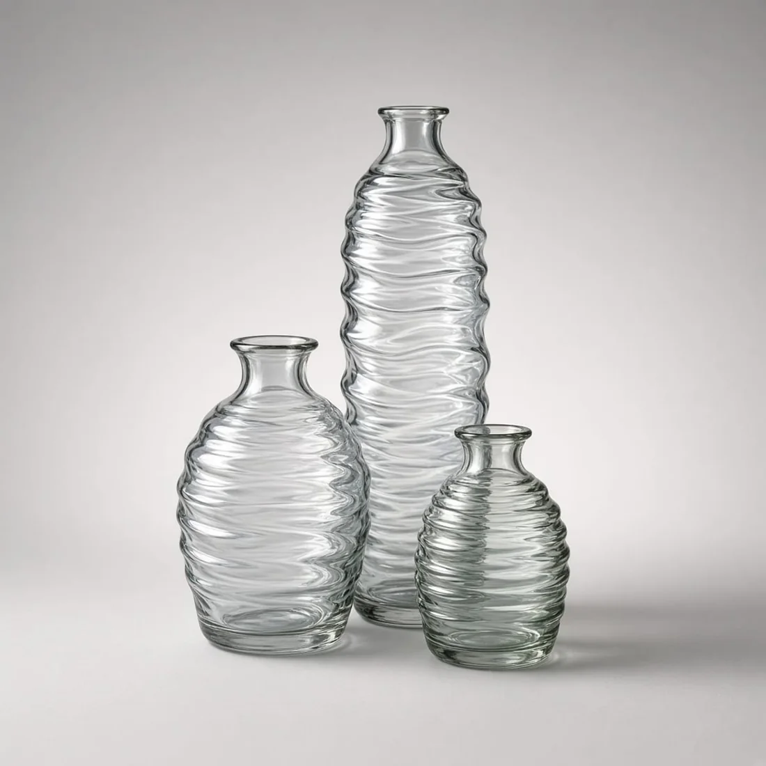 Ripple Glass Vase Set